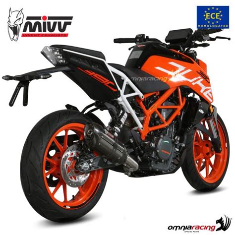 Mivv Suono Black Exhaust Slip On In Inox Black Homologated For Ktm