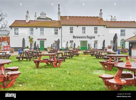 Outdoor Picnic Tables At The Brewers Fayre And Inn On The Quay At