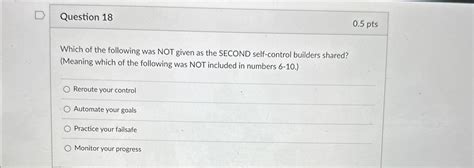 Solved Question 1805 ﻿ptswhich Of The Following Was Not