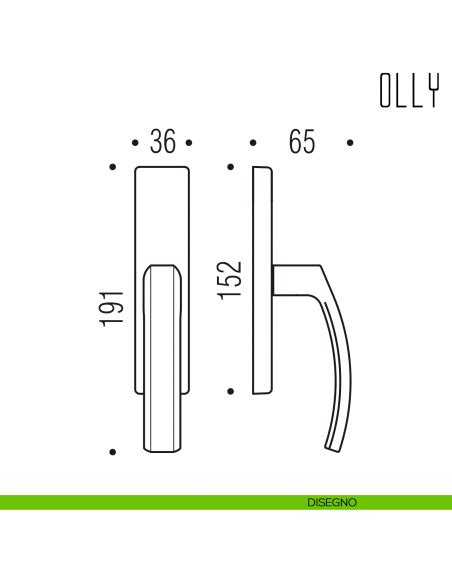 Maniglia Cremonese Olly Colombo Design Ottone E Cromo Satinato