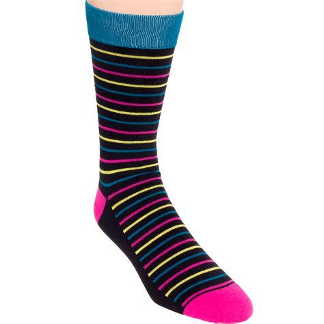 Jyinstyle Mens Cotton Colorful Patterned Fashion Crew Dress Socks 7 Pack