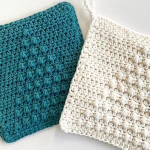 Crochet Christmas Tree Puff Hot Pad Pattern Etsy