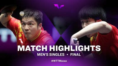 WTT Champions Macao 2022 Fan Zhendong Vs Wang Chuqin MS Final Full Match