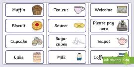 Tea Shop Role Play Display Posters Tea Shop Role Play Display Posters