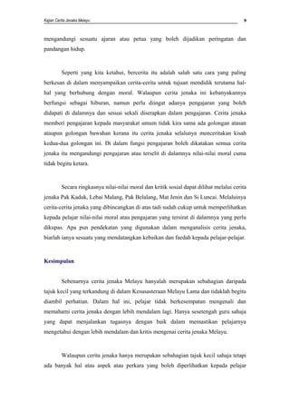 Analisis Cerita Jenaka Melayu PDF