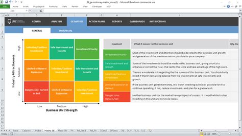 Gemckinsey Matrix Template Excel