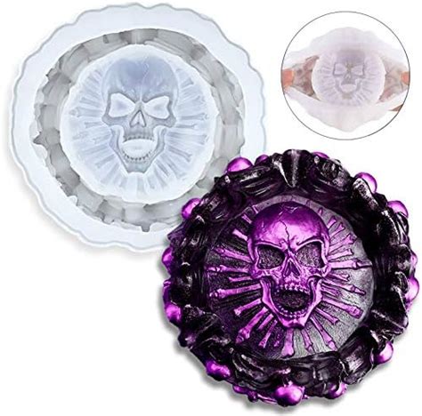 Amazon Resin Mold Silicone Ashtray Mold Halloween Skull Diy Craft