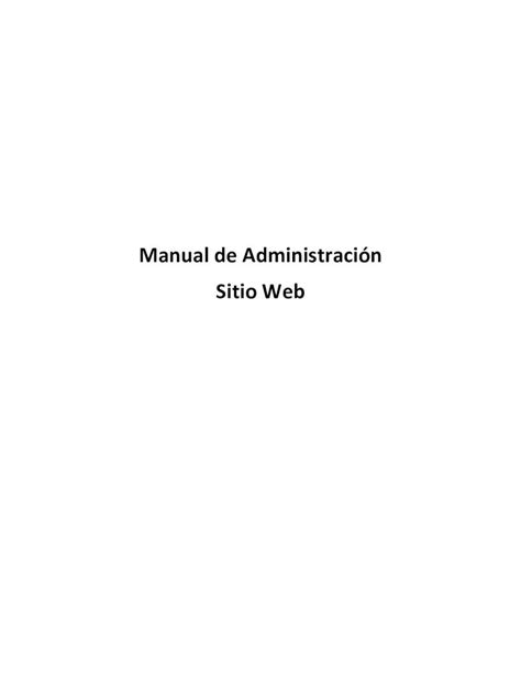 Pdf Manual De Administraci N Sitio Webrecursos Platinoweb