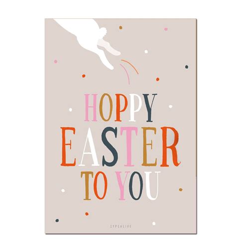 Typealive Postkarte Ostern Hoppy Easter