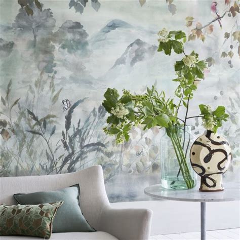 Designers Guild Mural Miyako Scene 2 Dove