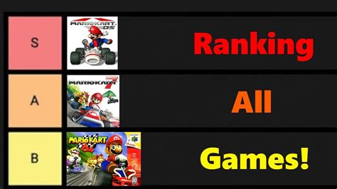 Ranking All Mario Kart Games In A Tierlist Youtube