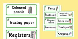 Size Editable Writing Area Free Classroom Resource Labels