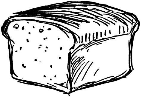 Loaf Of Bread Clip Art Black And White