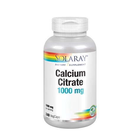 Solaray Calcium Citrate Complex | 1000 mg | 240 capsules - Walmart.com