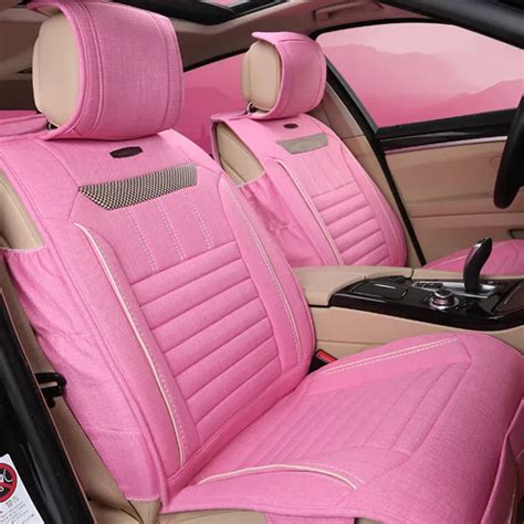 Eco Friendly Comfortable Universal Pink Car Seat Covers Zd80 In Automobiles Seat Covers From