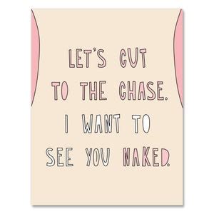 Let S Cut To The Chase I Want To See You Naked A Folded Note Card Envelope SKU Etsy