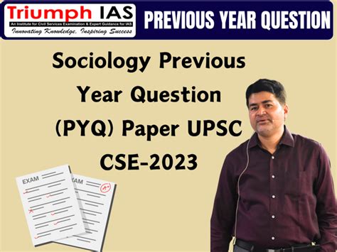 Sociology Previous Year Question Paper UPSC CSE 2023 Sociology