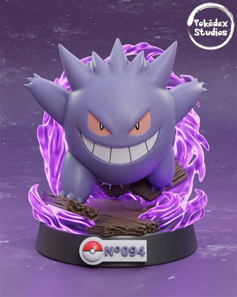 Gengar STL Pokedex Studios Pokemon STL Archivo Digital Etsy España