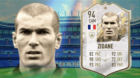 Fifa 22 Zinedine Zidane 94 Icon Player Review I Fifa 22 Ultimate Team Youtube