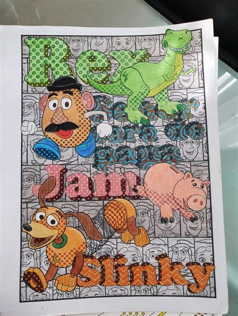 Rex Jam Mr Potato Hea Slinky Pixar Coloring Book