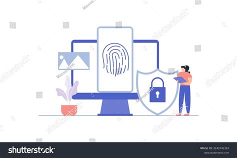 People Cyber Security Illustration Concept Stock Vector Royalty Free