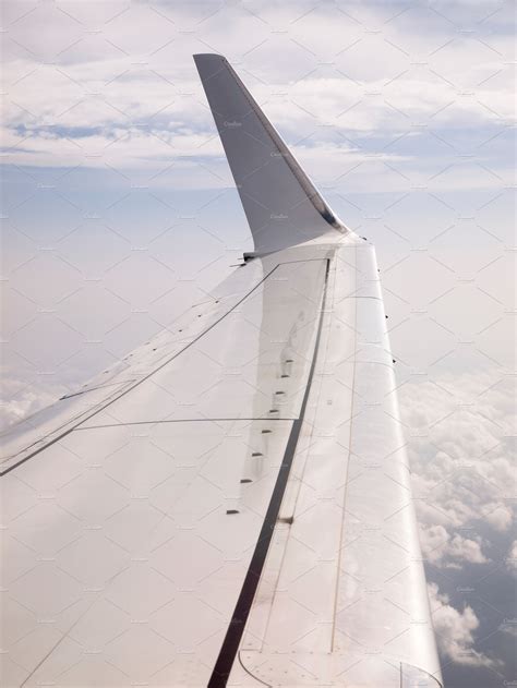 Airplane Wing During Flight Containing Plane Wing And Airplane