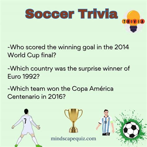 85 Best Soccer Trivia Questions for Fans of All Levels 2026 - Mindscape ...