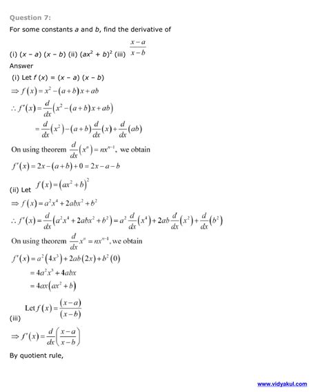 Class 11th Math Limits And Dervatives NCERT Solution CBSE 2023