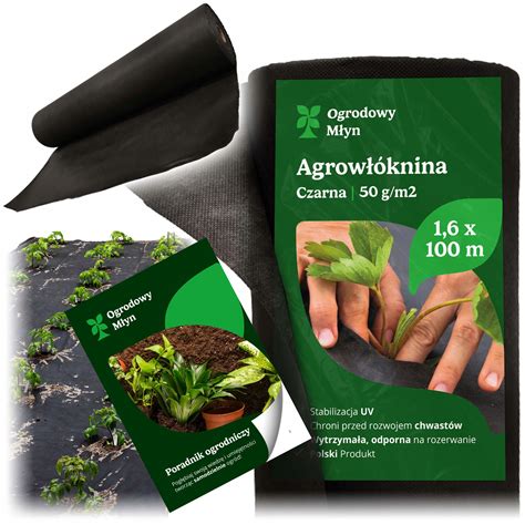 Agrowłóknina Włóknina Czarna OGRODOWA ANTYCHWASTOWA 100mb x 1 6m 50g