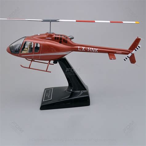 Custom Built Bell Jet Ranger X Model Helcopter With A Detailed