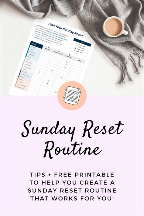 Free Printable Checklist How To Prioritize Your Sunday Reset Routine