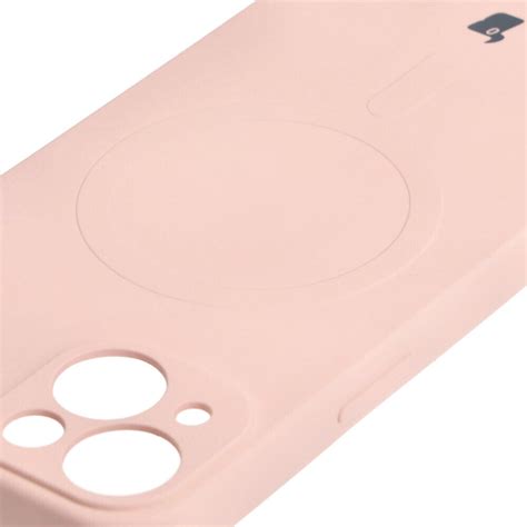 Bizon Schutzh Lle Case Silicone Magsafe F R Apple Iphone Hellrosa Ab