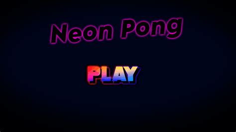 Neon Pong by MDTOWERZ Studios