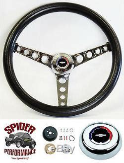 1969 1974 Nova Steering Wheel Red White Blue Bowtie 14 1 2 Classic Chrome