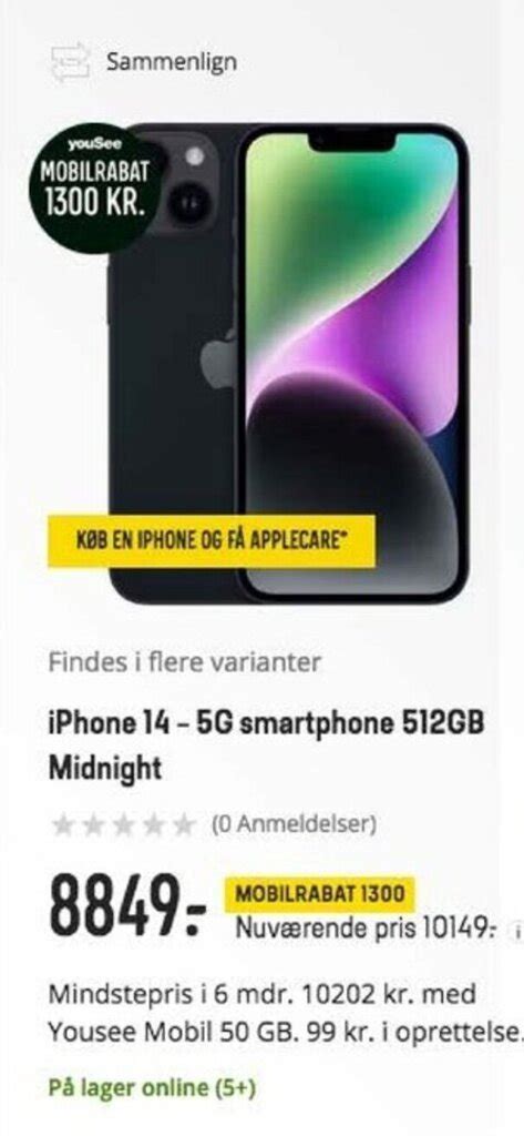 Iphone G Smartphone Gb Midnight Tilbud Hos Elgiganten