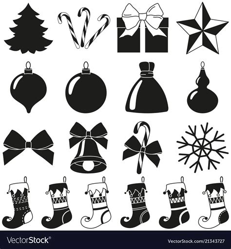 Christmas Vector Black And White