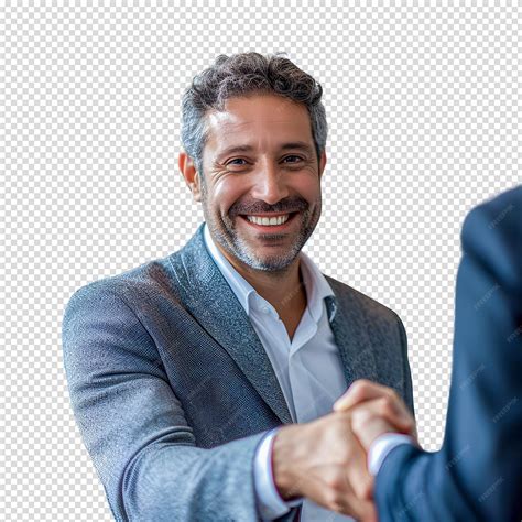 Premium Psd Business Partners Two Cheerful Business Men Shaking Hands