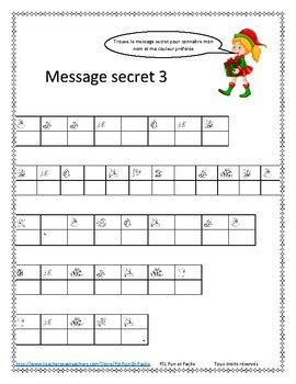 Elf Secret Messages In French By Fsl Fun Et Facile Tpt