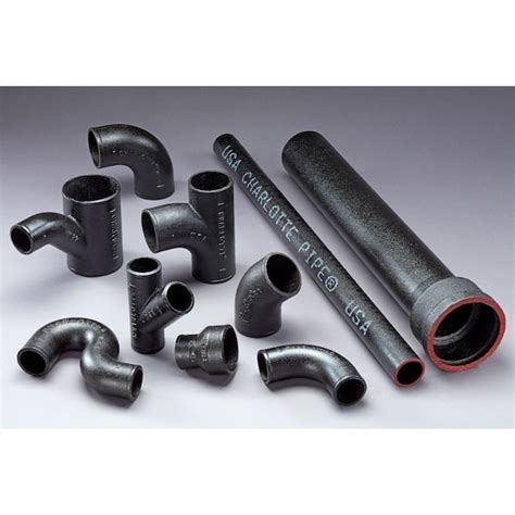 Charlotte Pipe 2 In X 10 Ft Black Cast Iron Pipe For Dwv Applications