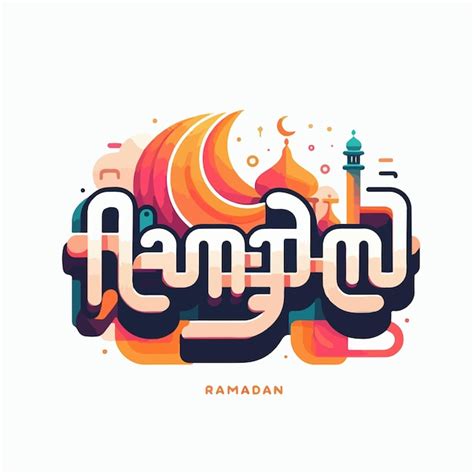 Premium Vector Ramadan Greeting Text Typography Vector