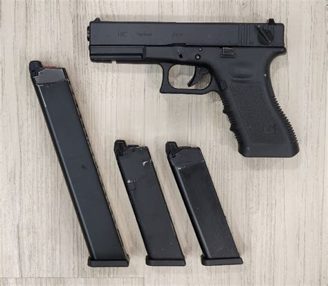 SOLD WE Tech Glock G18c 3x Mags GBBP Green Gas Blowback Pistol Full