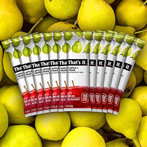 Thats It Apples Pear 100 Natural Real Fruit Bar Best High Fiber