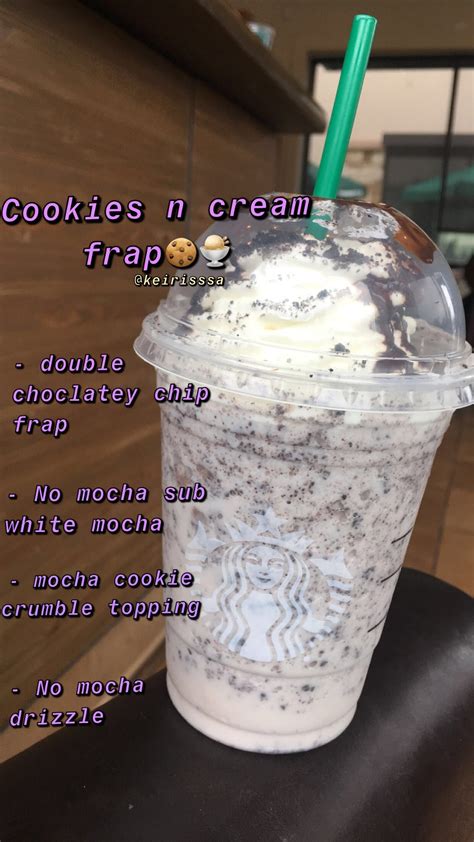 Starbucks Cookies N Cream Frappuccino Secret Starbucks Recipes