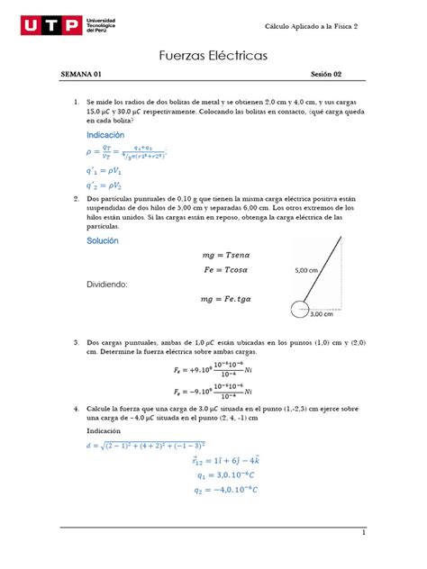 S01s2 Ejercicios Pdf Esfera Electrostática