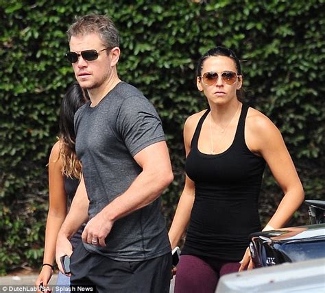 Matt Damon Dines Out With Wife Luciana Barroso In West Hollywood