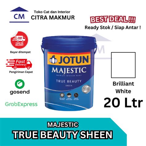 Jual JOTUN Majestic TRUE BEAUTY SHEEN Brilliant White 20 Ltr Shopee