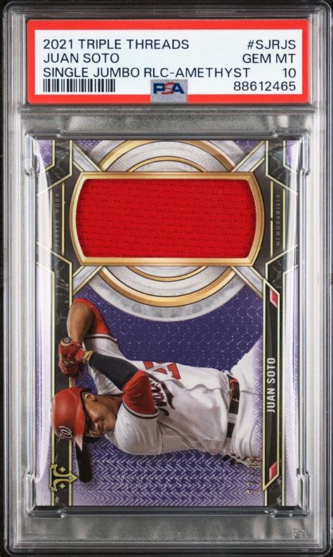 2021 Topps Triple Threads Single Jumbo Relics SJR JS Juan Soto 36