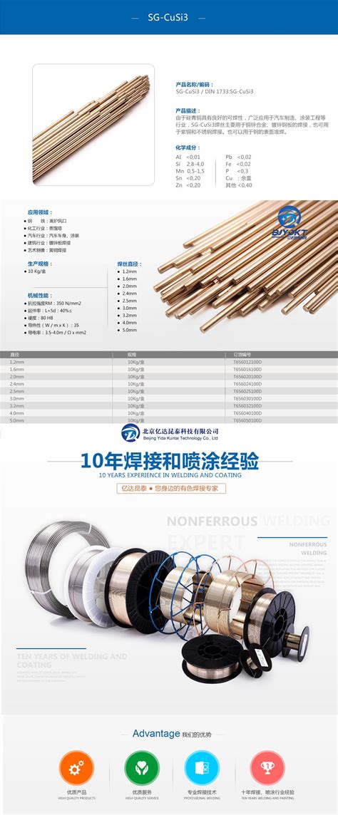 SG-CuSi3 - 北京亿达昆泰科技有限公司