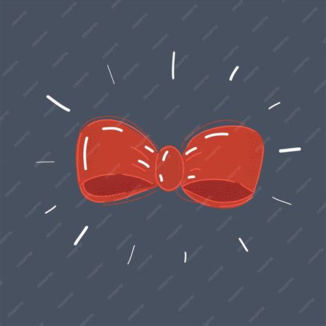 Premium Vector Cartoon Vector Illustration Of Red Ribbon And Bows On Dark Background