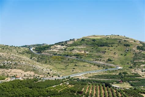 The Israel Syria border stock image. Image of area, east - 123360629